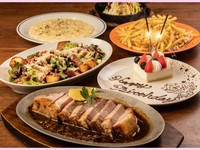 【カジュアルanniversaryプラン】記念日を彩るメッセージプレート付コース全6品『2時間飲み放題付き』4,500円