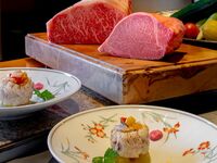 Seasonal Course: Pike Conger, Summer Vegetables & Kuroge Wagyu Filet