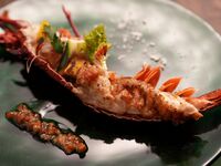  Live lobster and abalone, Fillet Beefsteak150g course