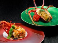 活きイセ海老（1尾）懐石　ロースステーキ100g