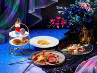 【早割★乾杯スパークリング付き！TWGを含む2時間カフェフリー】サマーギャラクシーミニアフタヌーンティー付き選べる前菜、メイン プリフィックスコース《ご予約制》