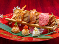 6/4～　鮎と肉十貫　溶岩焼き懐石