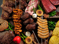 【prepayment】 ~Lunch~ Enjoy churrasco and plate art at the salad bar(Senior)