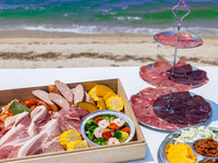 【牛タンタワー付き//プレミアムBBQプラン】牛タンタワー＆贅沢3種お肉＆タコスプレート(飲み放題別)