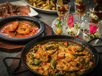 【2H飲み放題付】～Casualコース～彩りパエリアやアヒージョ・ポークグリルなど全7品