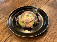 Burrata with prosciutto and Melon Caprese