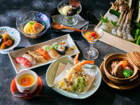 【お盆限定特別ランチ】夏の彩り御膳と天麩羅食べ放題