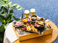 3時間プラン◇金・土・日・祝日◇【ビアガーデン 】特製ミートプレート＆ビュッフェ！生ビール3種含むアルコール飲み放題付！