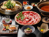 【個室プラン】3大ジビエ！天然キジ肉料理1品×月輪熊1品×最上肉ロースぼたん鍋の食べ比べコース