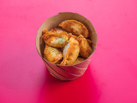 Deep fried gyoza dumpings