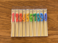 Number candle (1 piece)