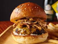 [Halal Japanese Black Beef] Mushroom Cheese Burger