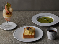 Homemade Sweet Red Bean & Butter Toast, with Parfait Bambi【 ¥3,600 (excl. tax)】