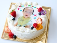 ＜事前決済＞メモリアルケーキフォトケーキ 5号（直径約15㎝）