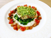 【8月限定ディナー】＼カジキマグロの香草パン粉焼き バルサミコ風味の焦がしバターソース／