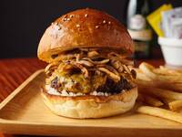 100% Tokyo Beef  Mushroom Cheese Burger
