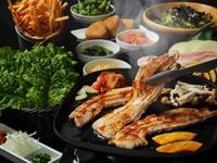 日～木曜日限定！暑いこの時期ピッタリ！かき氷も食べ放題追加！【食べ放題サムギョプサルコース】120分 アルコール飲み放題付