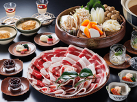 【感謝祭11/29(土)～12/7(日)】乾杯ドリンク付きぼたん鍋お食事コース《最上級ロース肉》