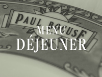 [Lunch | Weekdays only] MENU DÉJEUNER