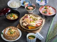 蟹の陶板焼き膳