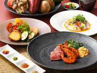 〈秋の鉄板焼ランチ〉海と山の美味を楽しむ・にいがた和牛の鉄板焼ランチコース