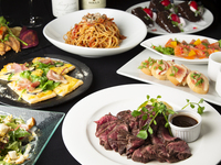 プレミアムウイスキー響も飲み放題【魚料理とイタリアンステーキのダブルメインのシェアコース+飲み放題2時間付】歓送迎会や忘年会・新年会におすすめ！本格イタリアンとリブロースのビステッカなどワンランク上のシェアプラン♪　100種以上の豊富な飲み放題付　￥8000