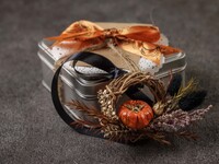 🎃Limited quantity🎃 Autumn Cookie Can & Mini Wreath Set