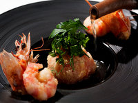 Miyakojima Tomato and Shrimp Fritters, Sea Consommé Soup