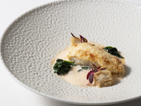 HIGASHIYAMA LUNCH [Pan-fried fresh fish in kadaif with lobster ecuid sauce] + 2 drinks