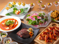 【秋の歓送迎会】秋の食材で彩る牛肉のグリエ大皿コース【GOLD】〜6,600円〜