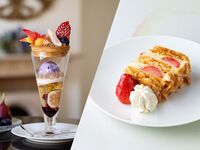 季節のパフェ＋苺のハーフミルフィーユセット