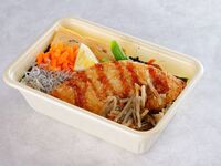 Fried White Fish Nori Bento — Homemade Tartar Sauce with Iburigakko-Style (Smoked Pickles)