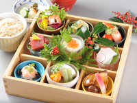 ☆瀬戸華 天婦羅＋岡山県産なぎビーフ陶板焼（ランチ）　