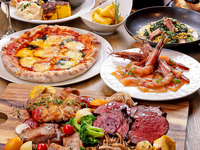 【豪華爛漫】和牛・鶏・豚の3種ステーキ＆カルパッチョ、パスタも◎樽生5種付6,000円（飲放込）