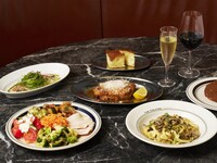 【DINNER FREE FLOW CHEF'S COURSE】飲み放題付（90分L.O.）全5品 前菜2品+パスタ+メイン+デザート+コーヒー(6,300円～)