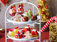 【6300】苺スパークリング付！苺尽くしのクリスマスフェスティブアフタヌーンティー～2時間カフェフリー（12/20～25)