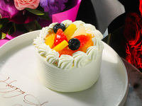 Whole Mixed Fruit Shortcake/ Round, 8cm