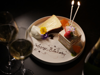 Weekday CHEF'S  ANNIVERSARY PLAN[TOAST DRINK and DESSERT PLATE  included](12/1~12/26・1/5~)