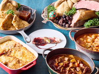 【12月平日】ランチ！ローストポーク、パリパリチキン、ブランマンジェの紅ズワイガニのせなどおすすめ！サーモンとイクラちらし寿司、揚げたての天麩羅も登場！