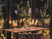 11/22良い夫婦の日《テーブルキャンドル装飾つき》乾杯スパークリングワイン・アニバーサリーケーキがついた記念日ディナー -SHIKITEI-