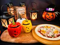 【Optional】 Ghost Pizza + Whole Bell Pepper Stuffed with Squid Ink Risotto