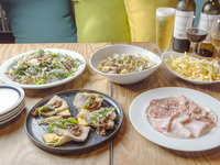 ★Lunchtime reservations are a great deal★ [Ryogoku Terrace Standard Party Plan] 5 dishes from appetizers to pasta and main course + 120 minutes of all-you-can-drink including 2 types of draft beer that you can pour yourself and 6 types of draft wine (last order 30 minutes before)!