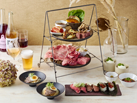 Cena ★ All-you-can-eat: 3 tipi di sushi di carne premium! Meat Afternoon Tea — un lusso estivo e rinfrescante