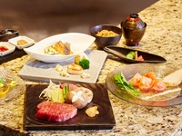 【 新年会 | フリードリンク付き 】 花菱コース 二種の海鮮と黒毛和牛 ディナー　28100 → 22500