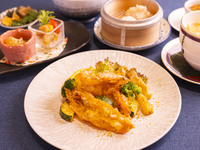 海老のから揚げ　金沙掛け