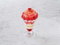 【ドリンクセット】ローズパフェ　～苺とりんご～