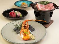 【煌雅-Kouga-】伊勢海老焼きや黒毛和牛の陶板焼　豪華厳選会席10品　お料理のみ10,000円