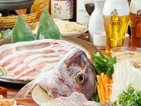 【エビスと旬を堪能】脂の乗った九州の鰤と九州豚のしゃぶしゃぶと旬の天婦羅が味わえるプラン