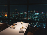 【東京タワー側個室確約！Business Course】メインは厳選和牛赤身炭火焼き+フリーフロー付き 全6品