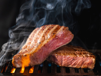 【忘新年会人気No.1】黒毛和牛 “厚切り赤身ステーキ” コース〈2時間飲み放題付〉